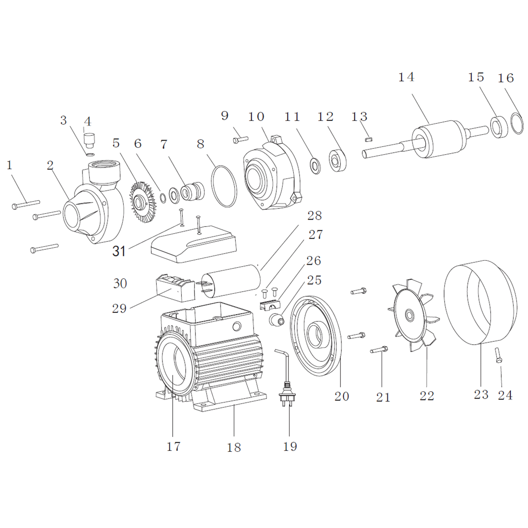 Насос поверхностный, вихревой НС-М1-800-Ч
