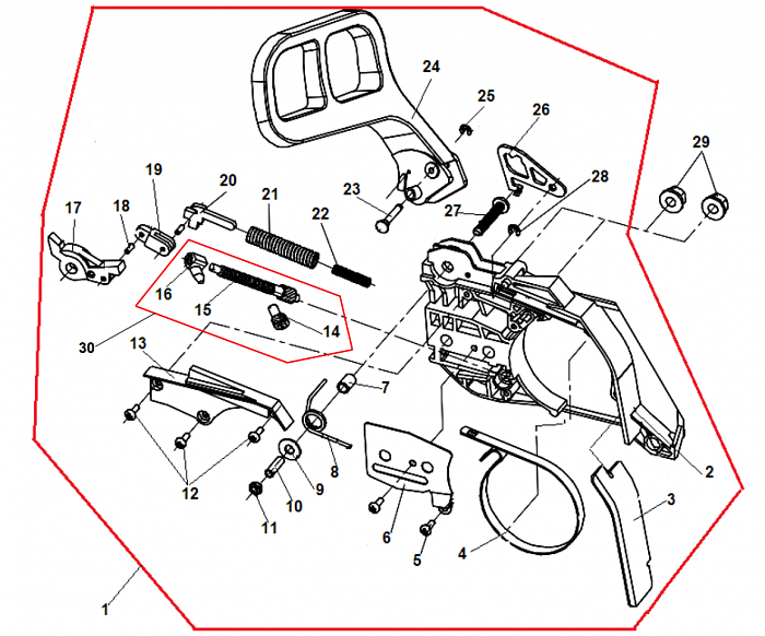 7 ТОРМОЗ ЦЕПИ БЕНЗОПИЛА CHAMPION 250