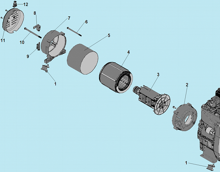 1 ЯКОРЬ - СТАТОР - БЛОК AVR ГЕНЕРАТОР CHAMPION DG10000E-3