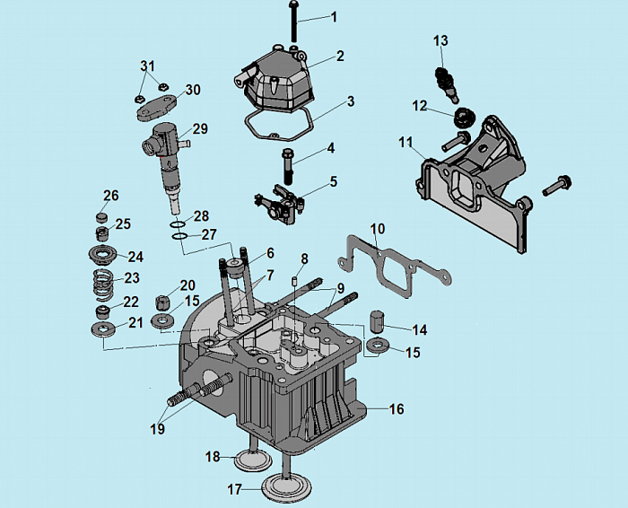 4 ДЕТАЛИ ДИГАТЕЛЯ - БЛОК - СВЕЧА - ГЛОВКА - КЛАПАНА - ПРОКЛАДКИ ГЕНЕРАТОР CHAMPION DG3601E
