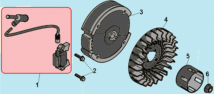 16 МАГНЕТО - МАХОВИК КУЛЬТИВАТОР CHAMPION BC8813
