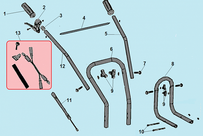 2 РУЧКА - ТРОС ГАЗА МОТОКУЛЬТИВАТОР CHAMPION GC252