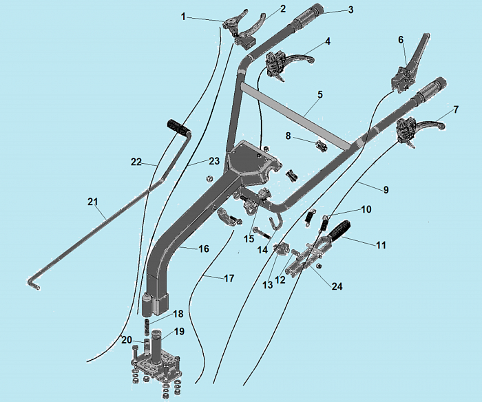 1 РУЧКА - ТРОС ГАЗА МОТОБЛОК CHAMPION ВC1193