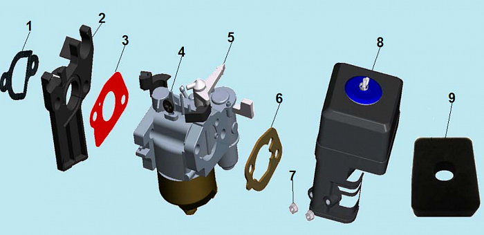 8 КАРБЮРАТОР МОТОПОМПА CHAMPION GTP80