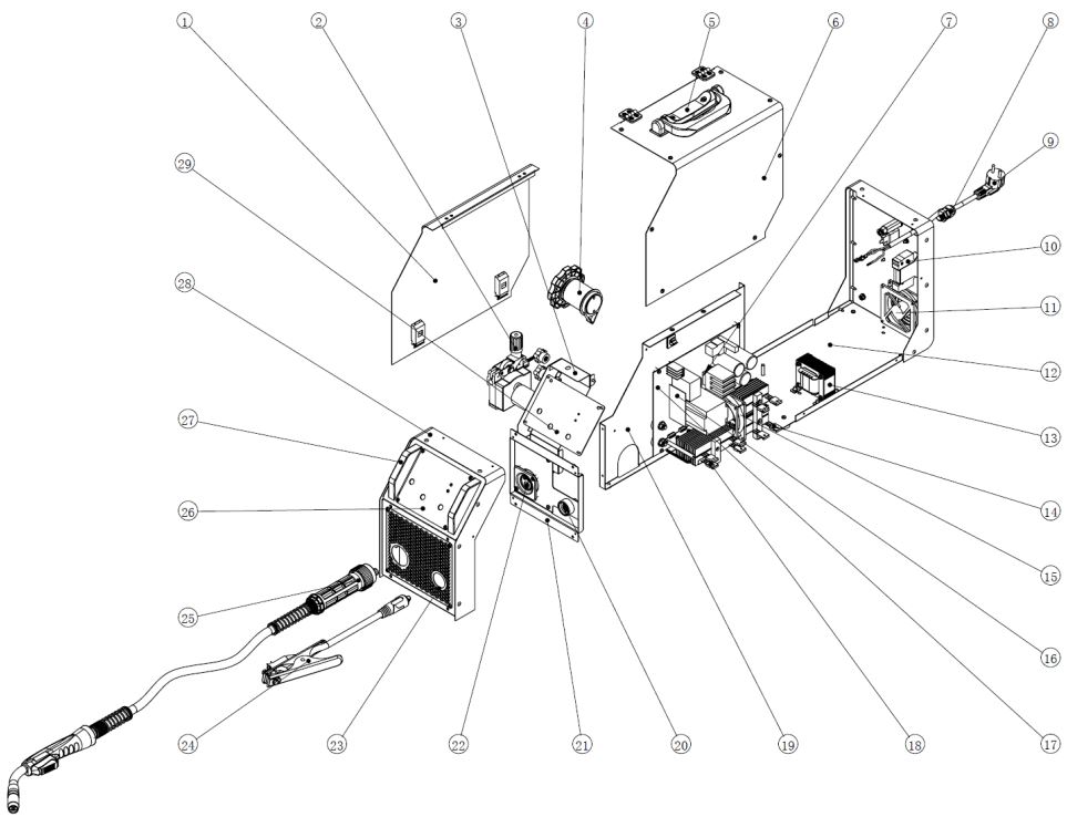 ЗАПЧАСТИ ДЛЯ ИНВЕРТОРА СВАРОЧНОГО ELITECH ИС 250П